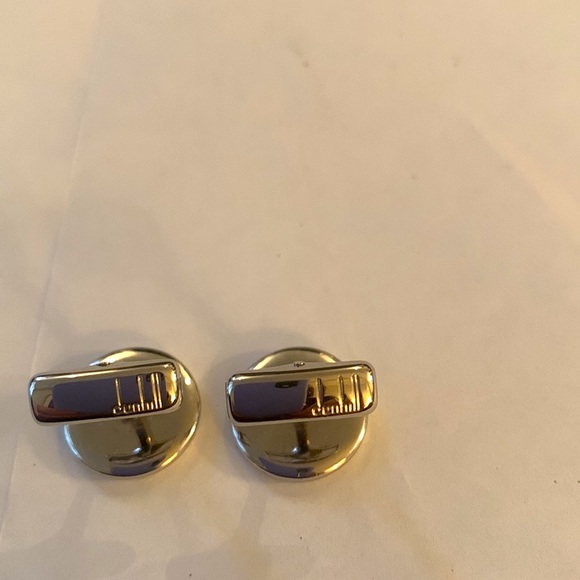 Dunhill rare sterling silver with purple stone cuff links - Picture 2 of 4